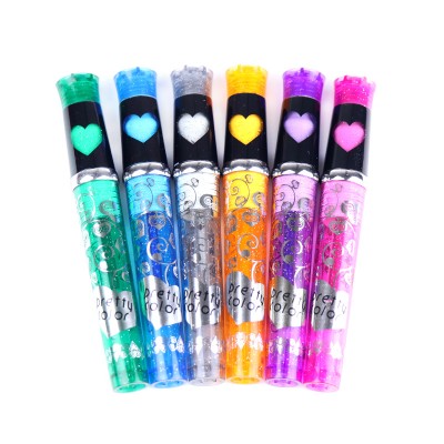 Amazon popular Christmas Gift Stationery Sparkle colorful holographic Glitter Tattoo Gel Ink Pen