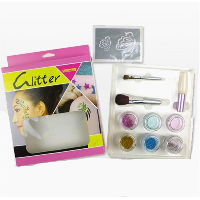 Home DIY Body Art Temporary Glitter Tattoo Set