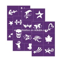 Face Paint Stencils for Painting Kit Thick Tattoo Stencil - Soft, Pliable and Easy to Stick Down and Reuse