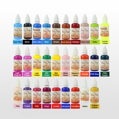 Superior quality durable uv/neon airbrush nail ink nail beauty ink