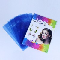 PET reusable mylar stencil for airbrush tattoo and face paint