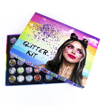 Bulk pretty Holographic cosmetic chunky glitter kit for makeup