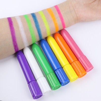 Glow in dark uv neon Face Paint Crayon Painting Pen Stick For kids