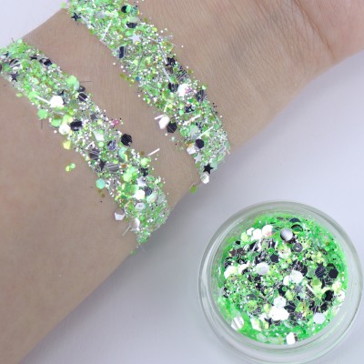 Wholesale candy color uv Cosmetic Chunky Glitter for face decoration