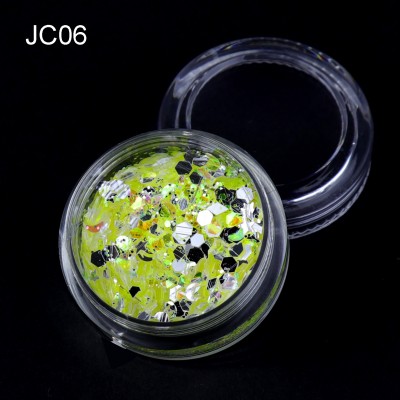 Holographic candy color  Cosmetic Grade Chunky Glitter for face decoration